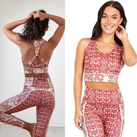 Free People Other - NWOT Free People Printed Synergy Crop Amber Combo Large